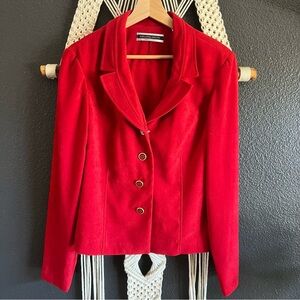 Vintage Amanda Smith Blazer Red Women’s 12 Designer Retro Classy Coastal Grandma